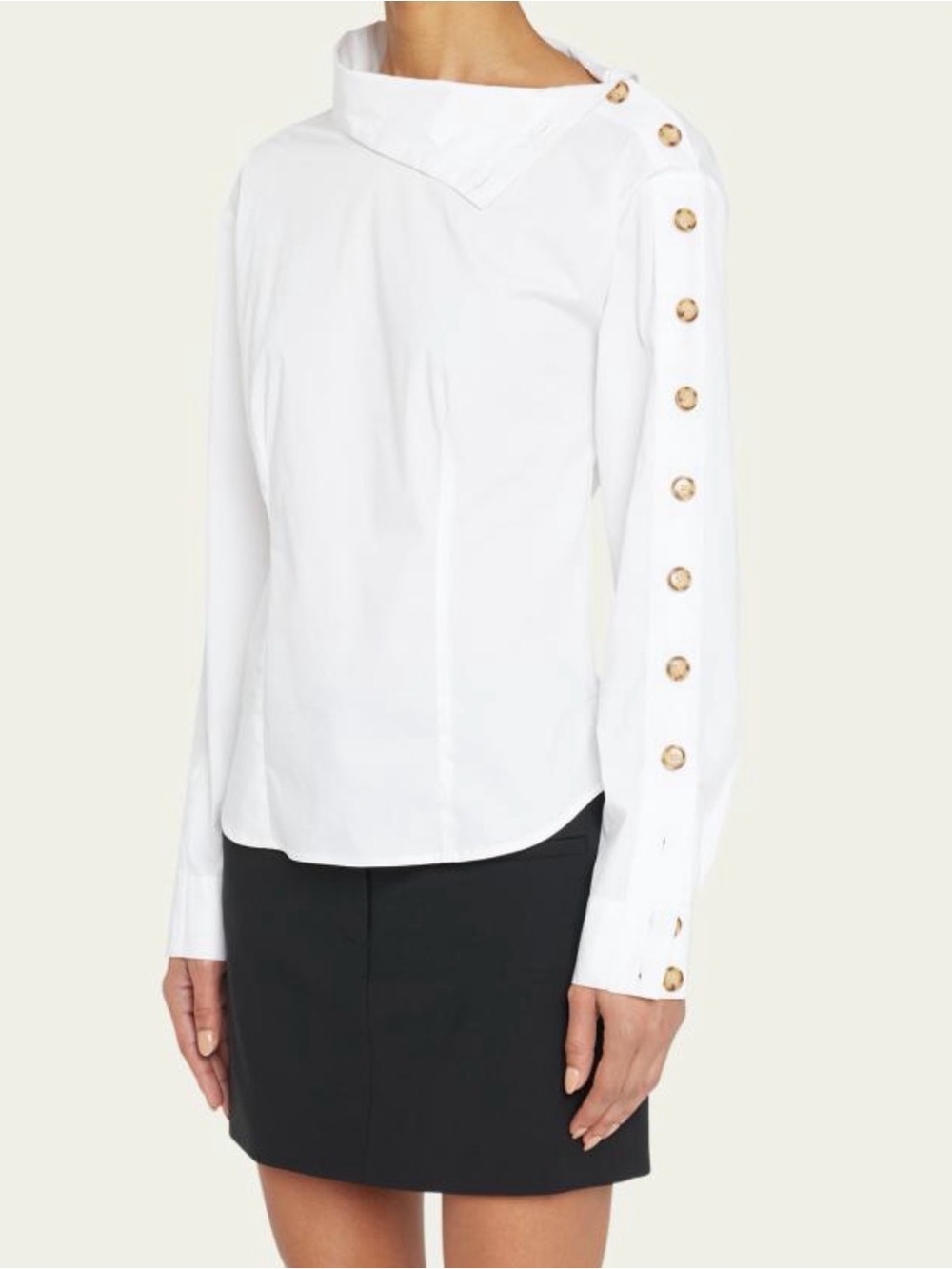 Veronica Beard Fauri Asymmetric Poplin Shirt